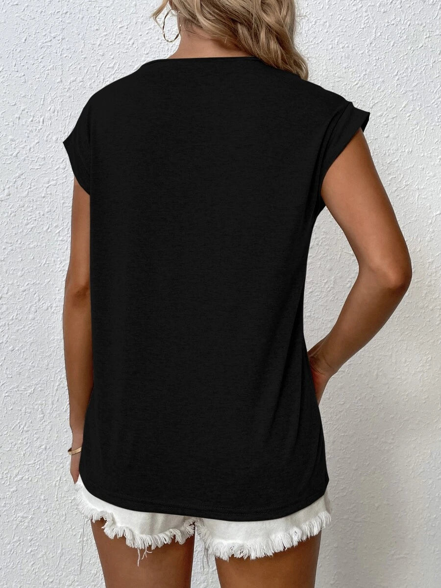 BROWN AMOUR | Batwing Round-Neck Tee