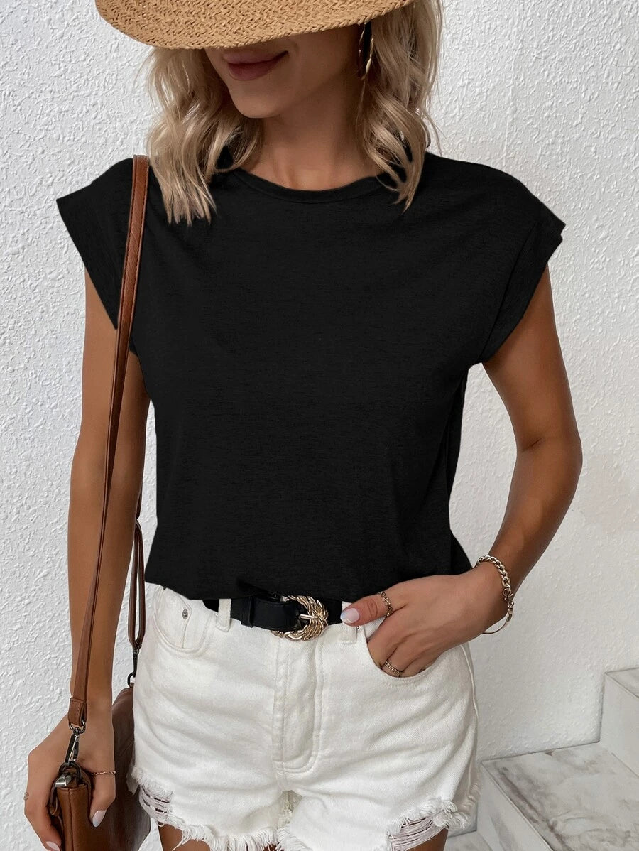BROWN AMOUR | Batwing Round-Neck Tee