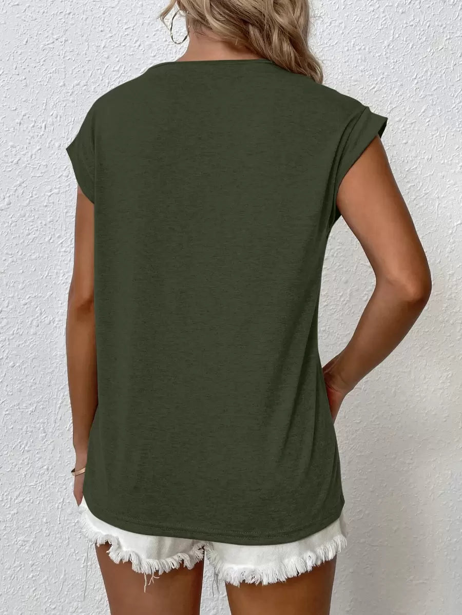 BROWN AMOUR | Batwing Round-Neck Tee