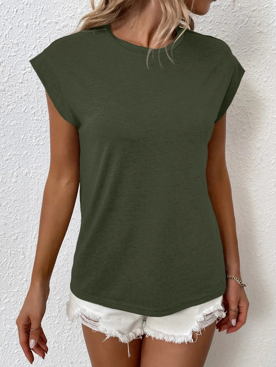 BROWN AMOUR | Batwing Round-Neck Tee
