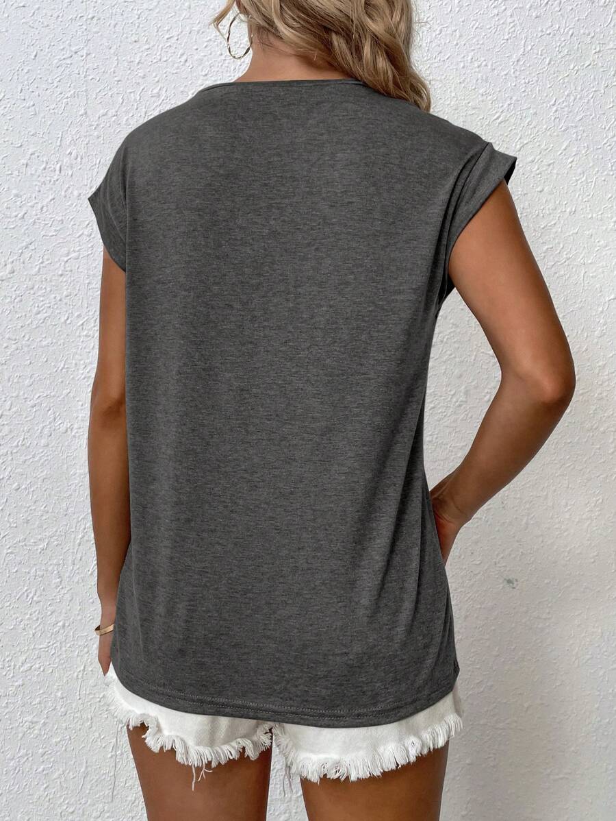 BROWN AMOUR | Batwing Round-Neck Tee