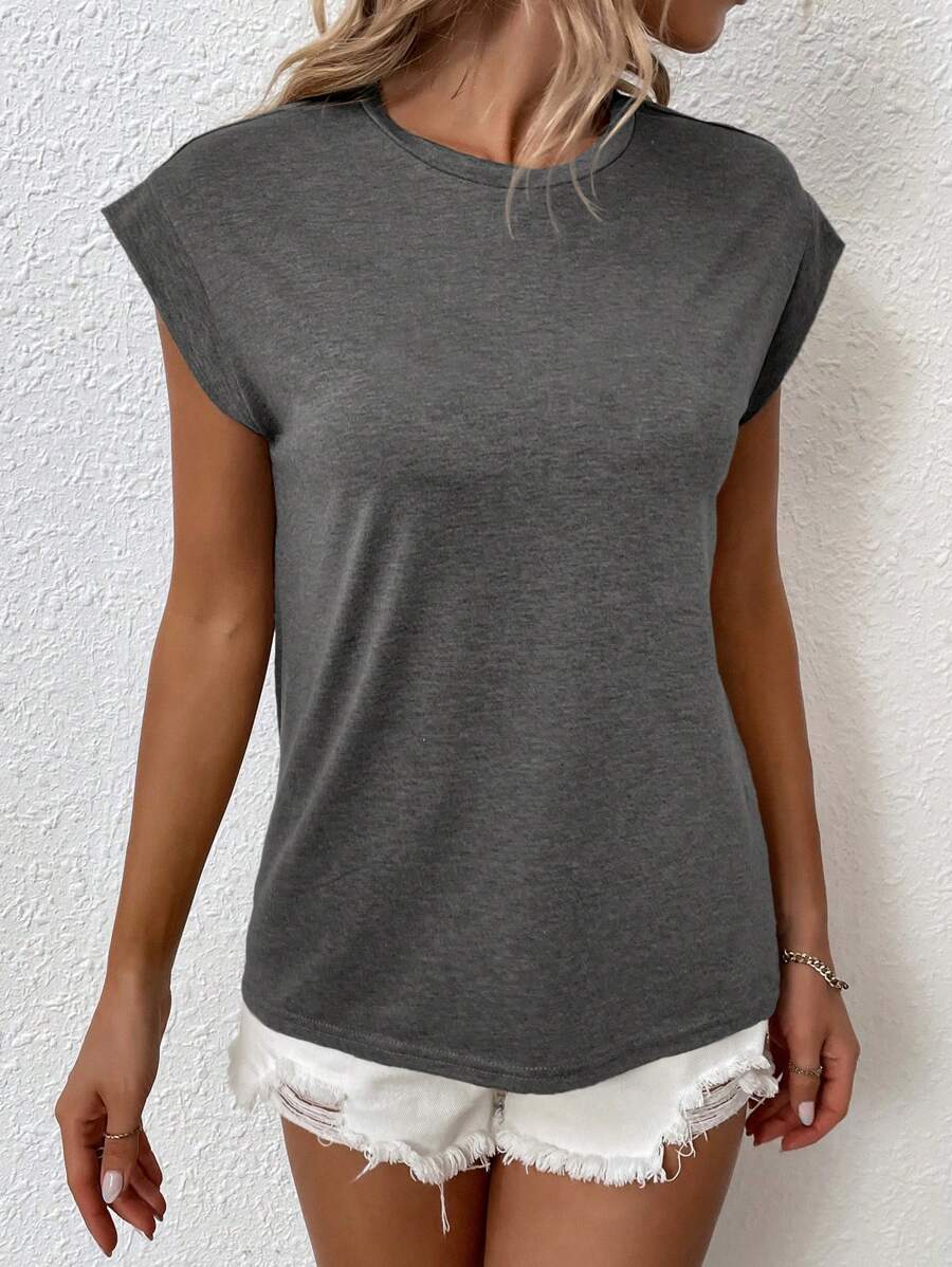 BROWN AMOUR | Batwing Round-Neck Tee