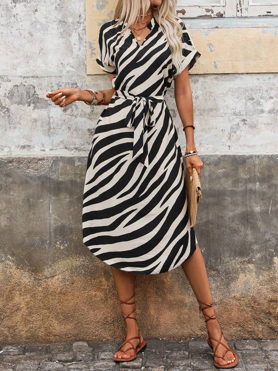 BROWN AMOUR | Bamboo Leopard Midi Dress
