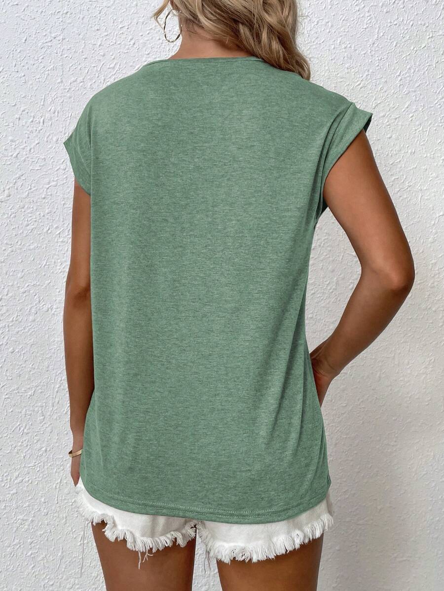BROWN AMOUR | Batwing Round-Neck Tee