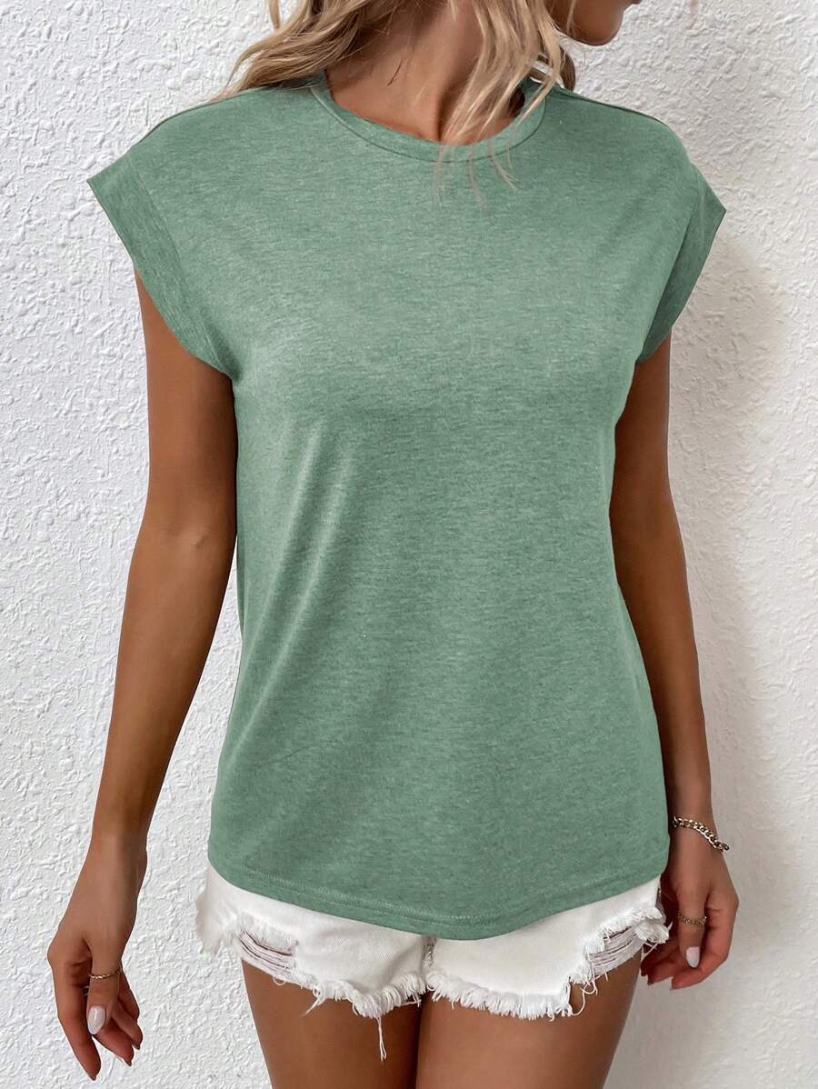 BROWN AMOUR | Batwing Round-Neck Tee