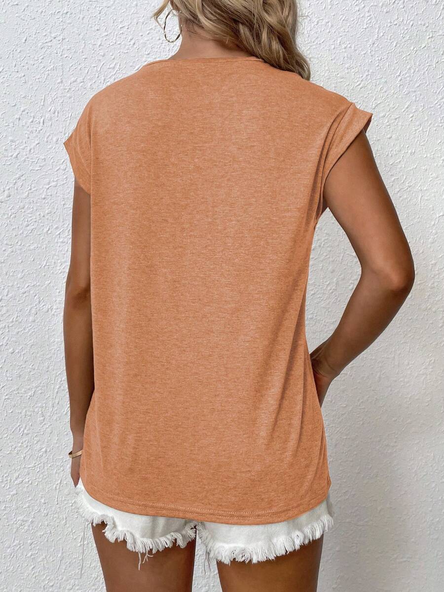 BROWN AMOUR | Batwing Round-Neck Tee