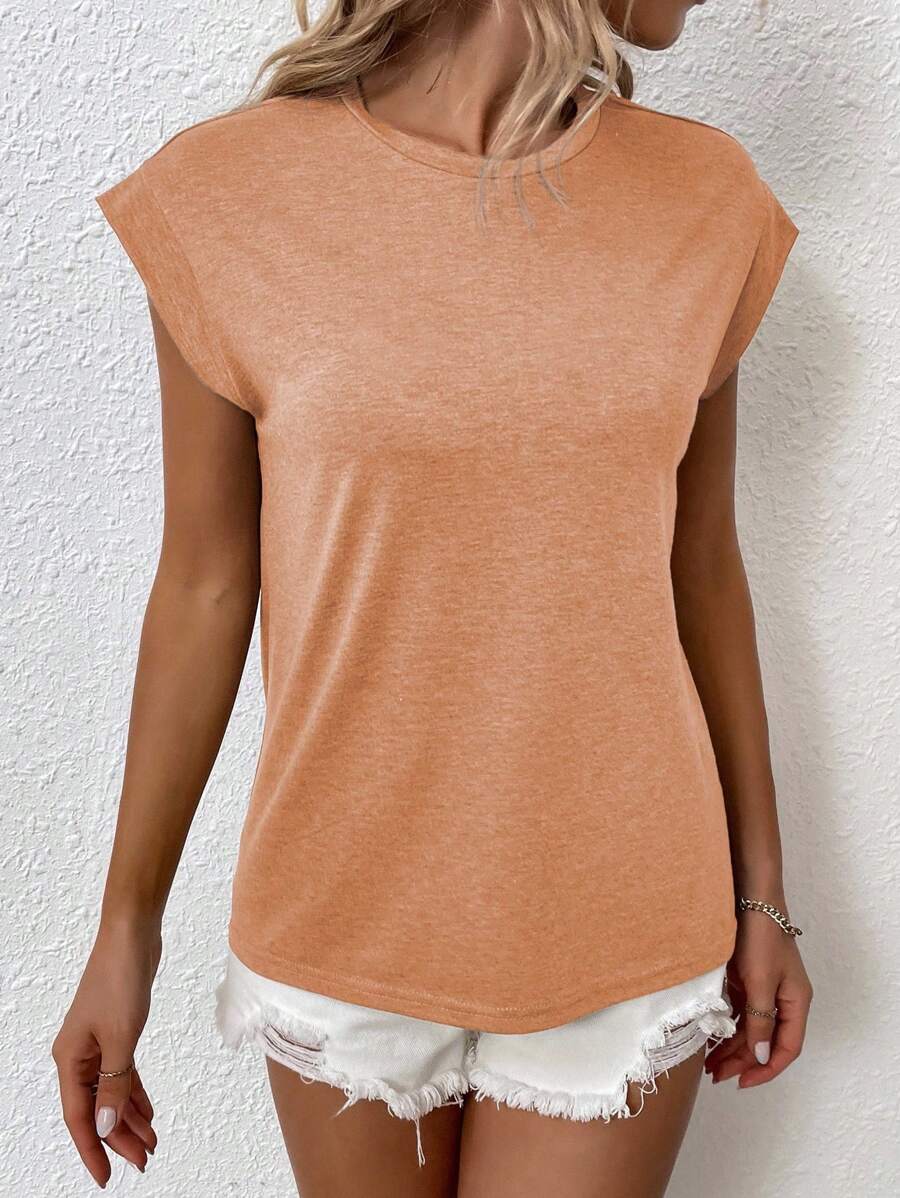 BROWN AMOUR | Batwing Round-Neck Tee